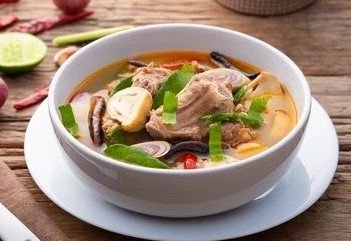 L-15 ຕົ້ມແຊບດູກຂ້າງອອນ Pork rib soup 돼지갈비탕